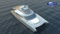 Le Blubay 80, catamaran multicoque moteur, par Luc Simon architecte naval, constructeur de bateau