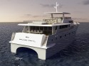 le yacht Kéréon 110 est destiné à la croisière. Sa carène Wave Percing lui permet d’affronter toutes les conditions de mer dans un confort étonnant.